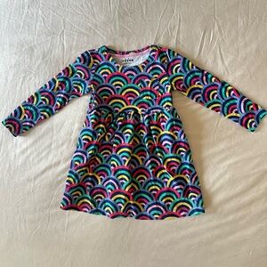 Mini Boden Multicolor Rainbow Long Sleeve Dress, Size 4-5 Years, EUC